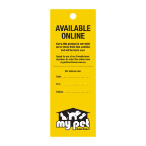 'Out of Stock' Hang Tags